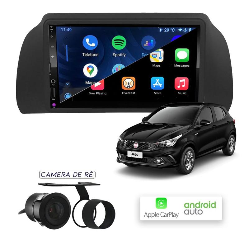 Multimídia MP10 CarPlay e Android Auto Fiat Argo com Tv - First Option ...