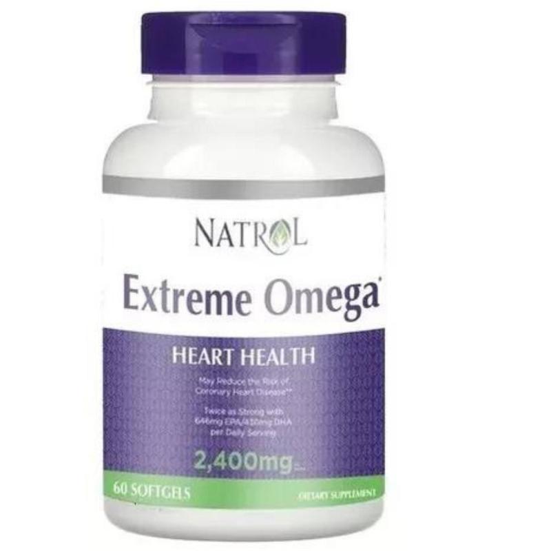 Natrol Extreme Omega Lemon 2400 Mg 60 Softgels - Ômega 3 / Óleo de ...