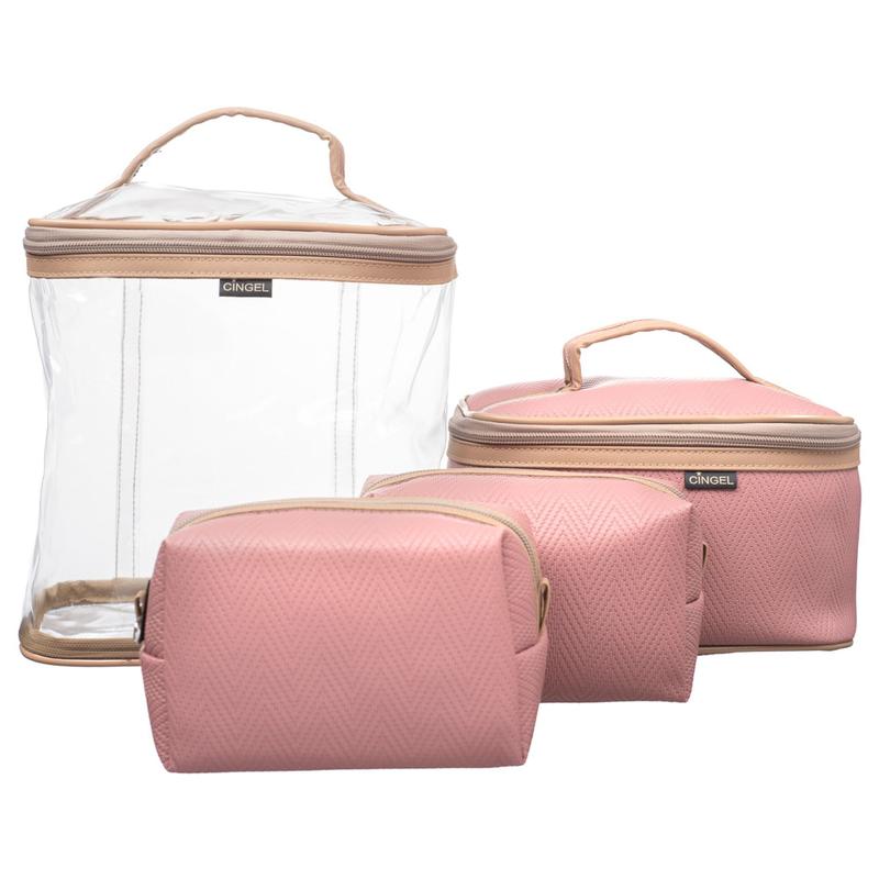Necessaire Feminina Viagem 4 Peças Frasqueira Estilo / 300 - PGB ...