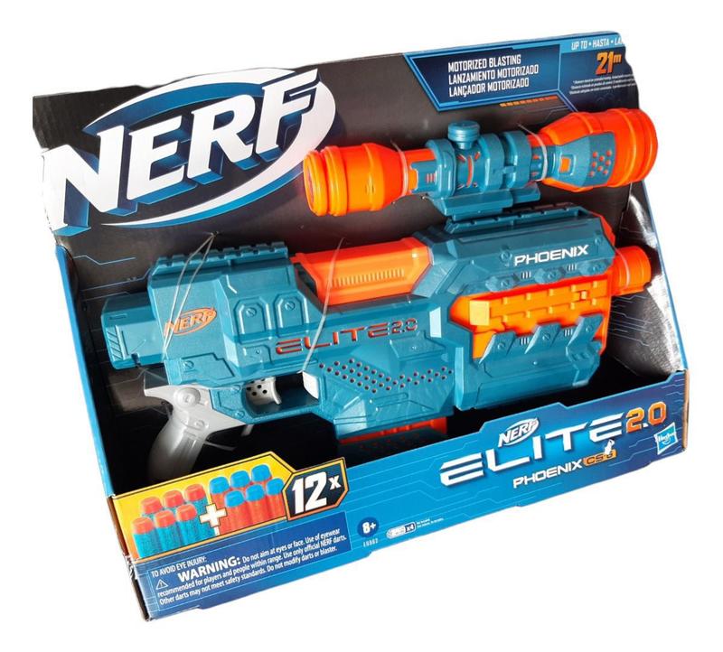 Lanzador Hasbro Nerf Elite 2.0 Commander RD-6 con tambor giratorio de 6