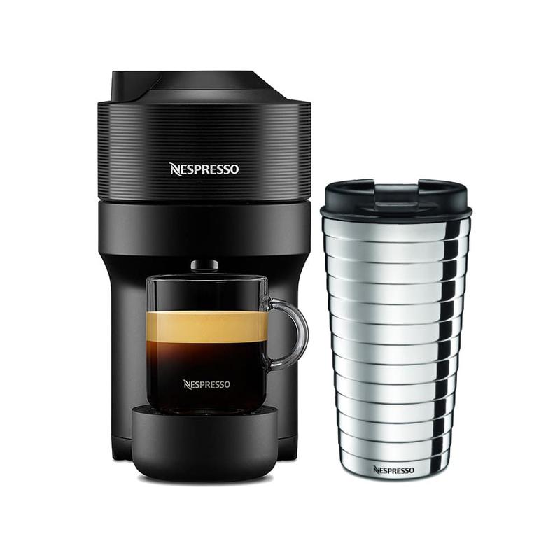 Nespresso Vertuo Pop Preta 220v + Caneca Térmica Travel Mug Cafeteira Nespresso Magazine Luiza
