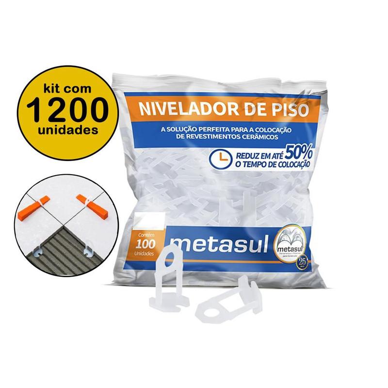 Nivelador De Piso Porcelanato 1mm Metasul 1200 Peças - Piso Porcelanato ...