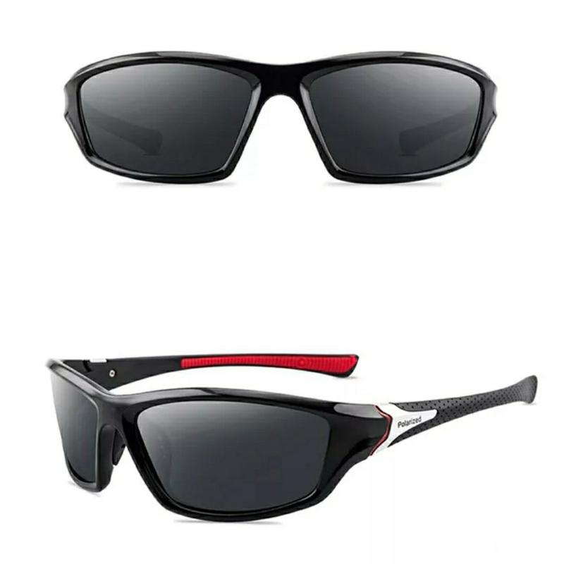 Óculos de sol polarizado masculino proteção preto ciclista corrida s5 ...