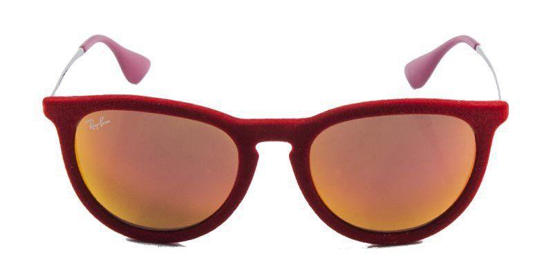 Óculos De Sol Ray Ban Erika Veludo Rb4171 Vermelho Espelhado - Ray-Ban ...