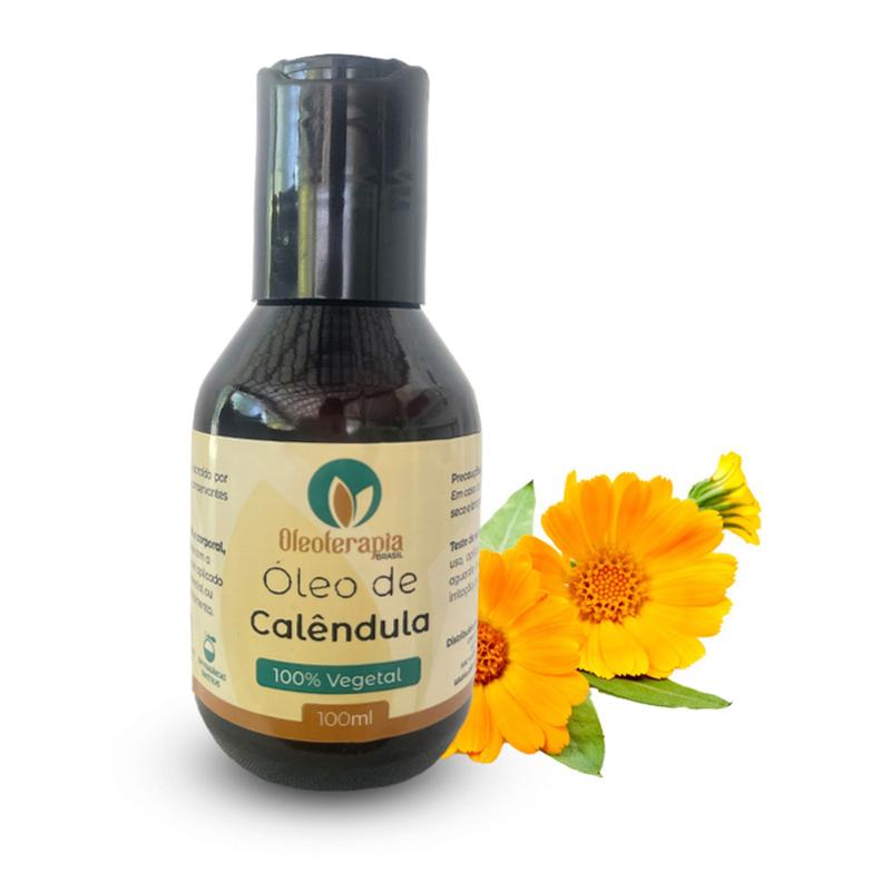 Óleo de Calêndula 100% natural - umectação capilar, cuidados com a pele ...