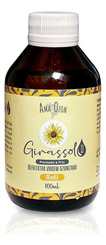 Óleo De Girassol Puro C/ Ozônio Ultra Concentrado Refil de 100ml ...