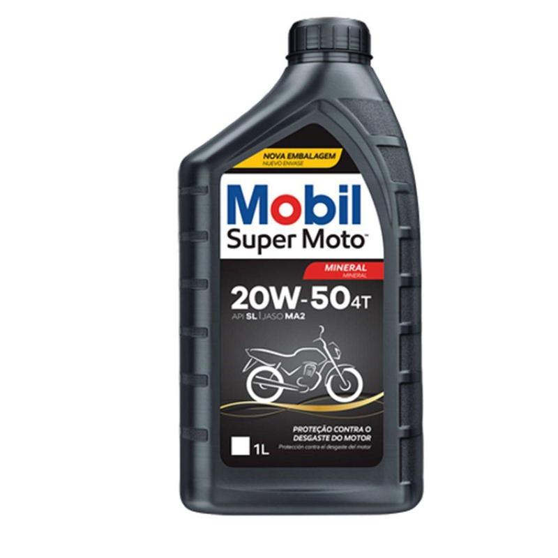 Oleo de Moto Mobil Super Moto 20w50 Mineral 4t 1lt - Lubrificante para ...