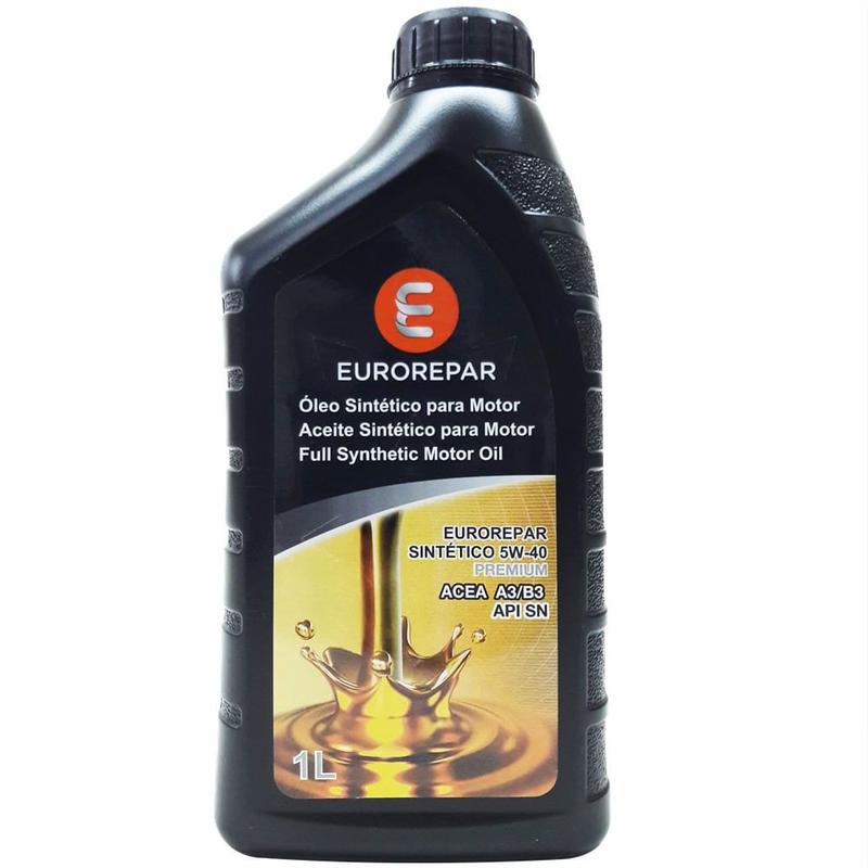 Óleo Lubrificante do Motor Eurorepar 5W40 Premium 100% Sisntético ACEA ...