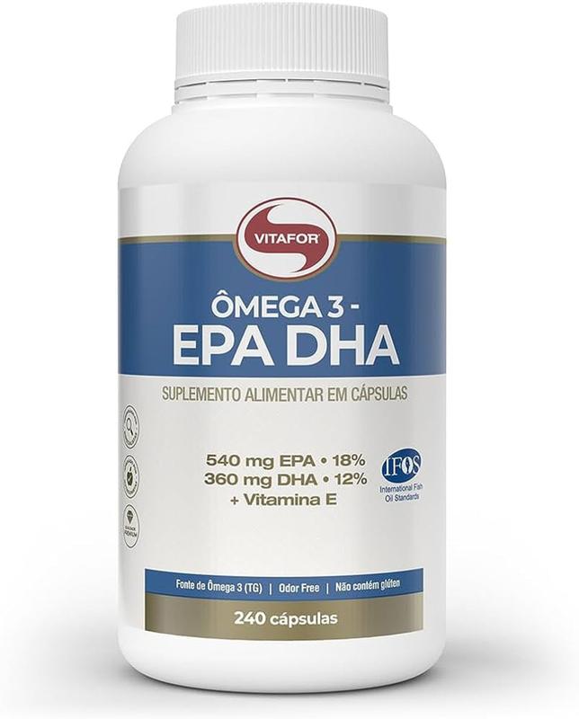 Ômega 3 EPA DHA 1000mg 240 Cáps Vitafor Ômega 3 / Óleo de Peixe