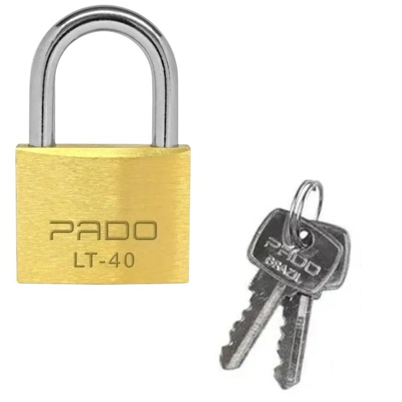 Pado Cadeado Lat o Maci o Haste A o Lt 40mm Resistente Com 2 Chaves N o 