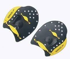 SWIMXWIN Palmar Power Palette De Natation Professionnelle Ergonomique Avec Élastique - Moyen Noir/Jaune
