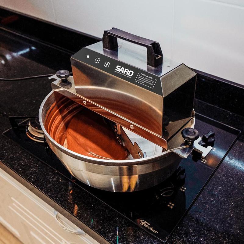 Panela Mexedora de Doces Com Misturador Elétrico Saro 10 Litros Inox ...
