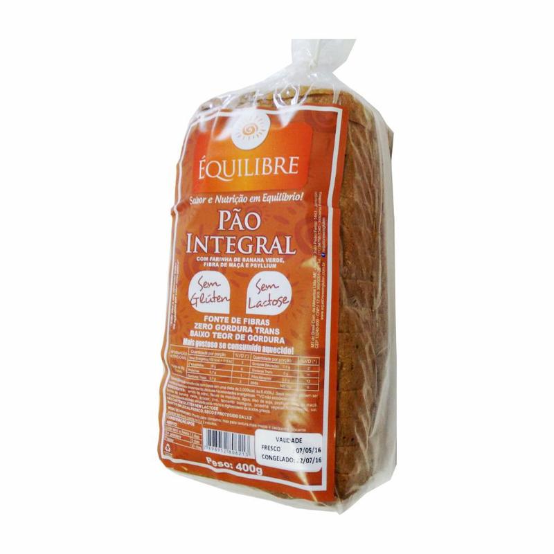 Pão Integral Sem Glúten e Sem Lactose Équilibre 400g - Pão - Magazine Luiza