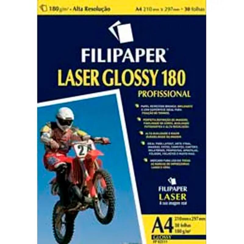 Papel Filipaper Laser Glossy Prof.a4 180 Gramas Caixa com 30 Folhas ...