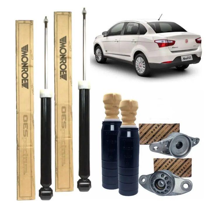 Par amortecedor traseiro fiat grand siena 2012 até 2020 + kit + coxim ...