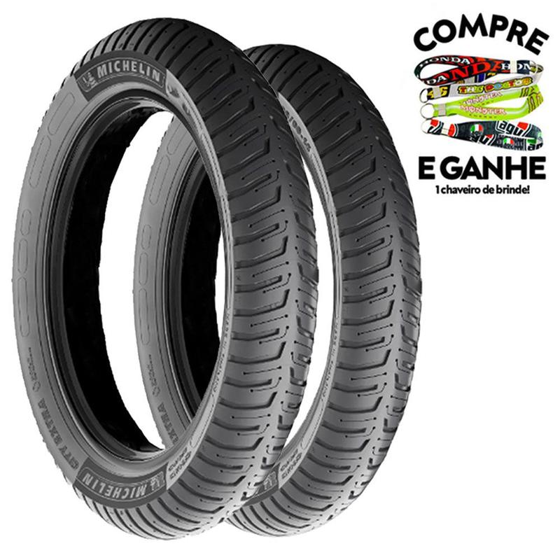 Par Pneu Ybr 125/ Factor 125150/ Fazer 150 (8010018 + 1009018) Uso S/ Câmara City Extra