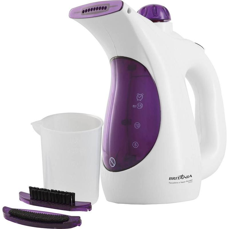 Passadeira a Vapor Portatil Britânia BVP01RX, 750W, Roxo/Branco - 110V ...
