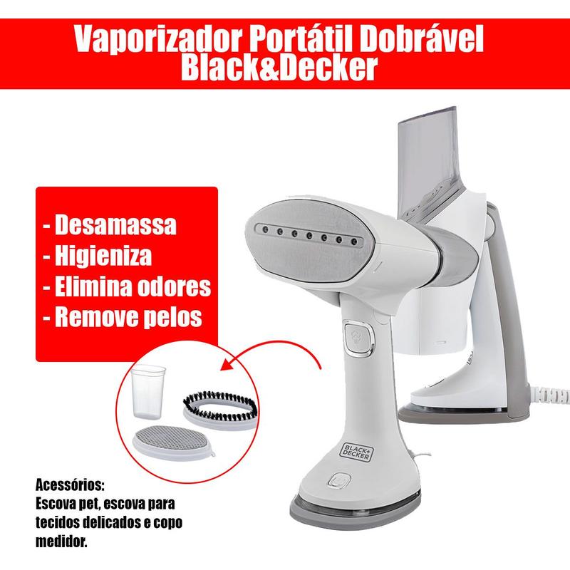 Passador de Roupas Portátil Black Decker Bivolt BDV3000BR - Black ...