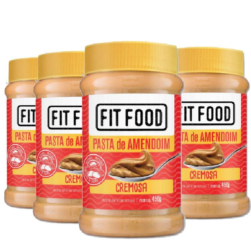 Pasta de Amendoim Cremosa FIT FOOD 450g (4x) - FITFOOD - Pasta de ...