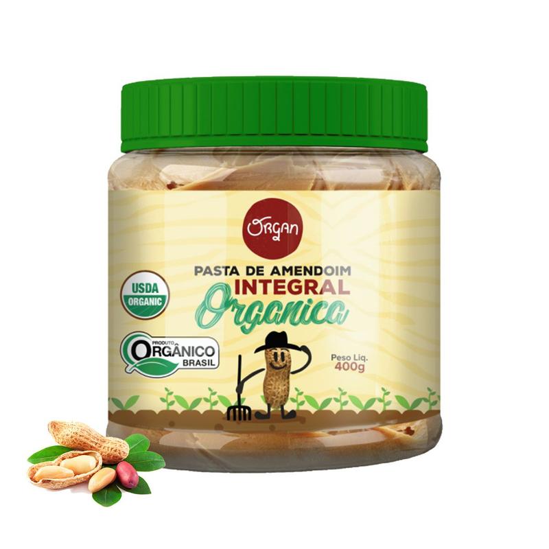 Pasta De Amendoim Integral Sem Lactose Zero Açúcar 400g - Organ - Pasta ...