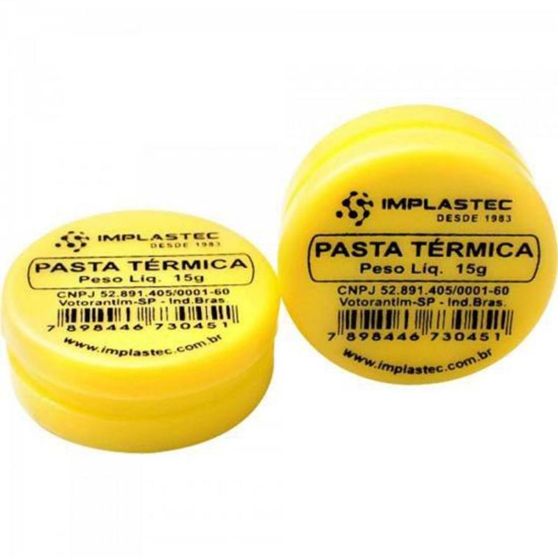 Pasta térmica de silicone 15g implastec - Pasta Térmica - Magazine Luiza