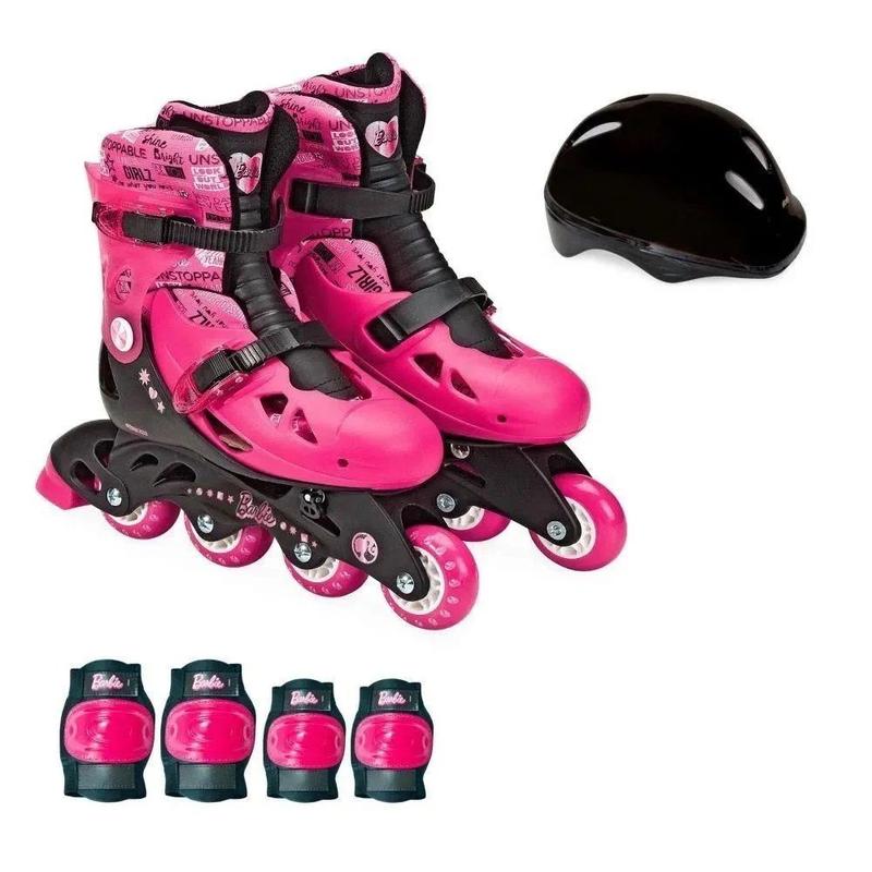 Patins da Barbie Ajustável M2 33 ao 36 - Fun Toys - Patins 4 Rodas ...