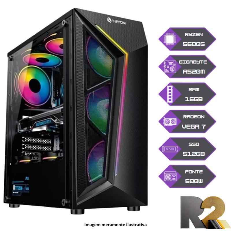 PC Gamer AMD Ryzen 5 5600G 6 Núcleos 4.40Ghz, Gráficos Radeon VEGA 7 ...