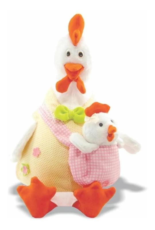 Pelúcia Galinha Com Filhote - Galinha E Filhote - Soft Toys - Pelúcia ...