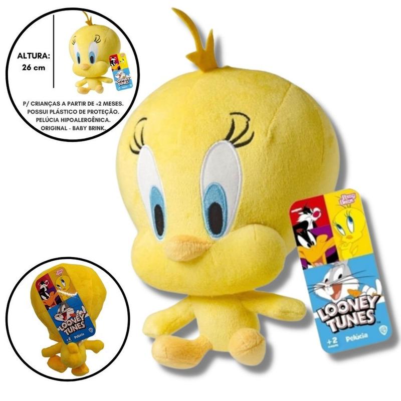 Pelúcia Piu Piu 26 cm - Figura Looney Tunes - Baby Brink - Pelúcia ...