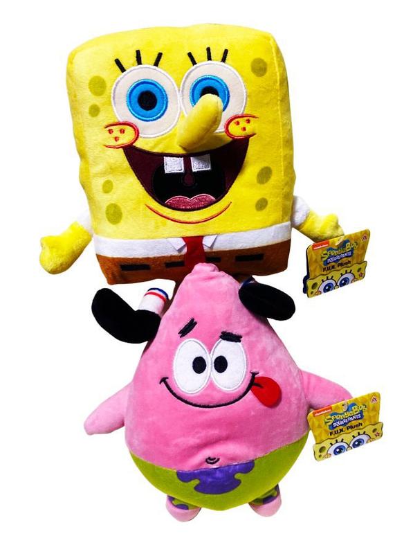 Pelúcia Urso kit com BOB Esponja e Patrick 35cm Fofo Macio Casal de ...