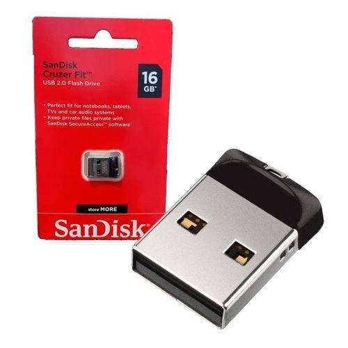 Pendrive SanDisk Cruzer Fit 16GB 2.0 preto - Pen Drive - Magazine Luiza
