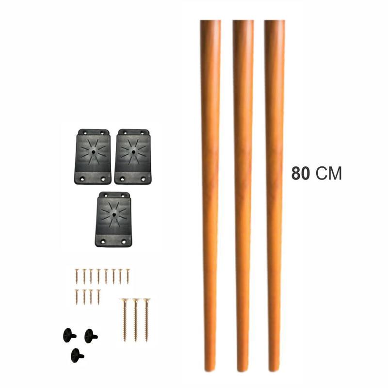Pés Palito De Madeira Para Móveis Escritório Sala 80 Cm 3 Un - KELAN ...