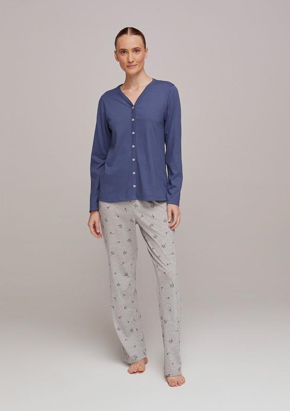 Pijama Feminino Longo Com Abertura Frontal - Hering - Pijama Feminino ...
