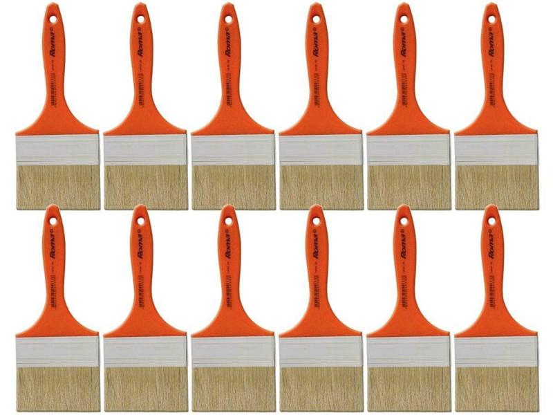 Pincel Cerda Branca 303 3 Pol Roma - 12 Unidades - Trincha - Magazine Luiza