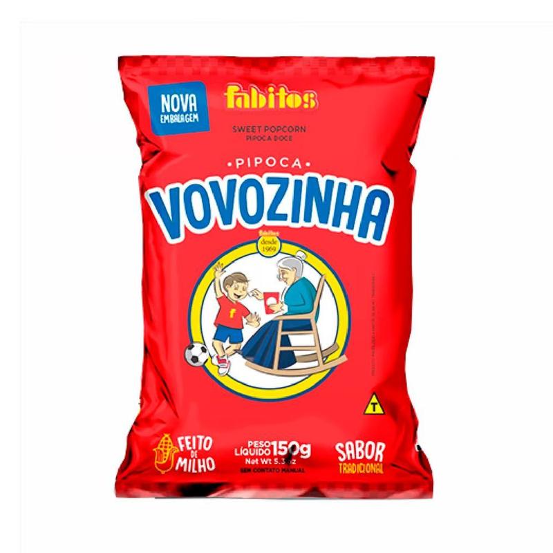 Pipoca Doce Vovozinha Fardo Com 20 Pacotes De 18g - Romafele - Pipoca ...