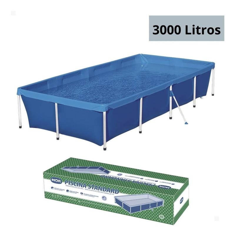 Piscina Estrutural Retangular Mor 001005 Com Capacidade De 3000 Litros ...