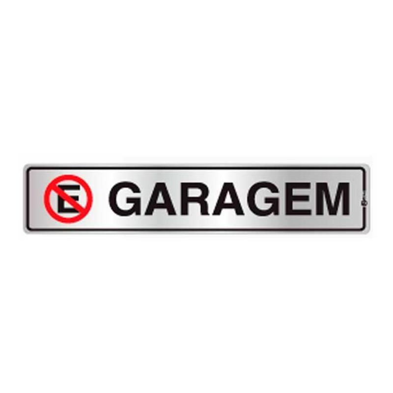Placa de Sinalização Alumínio 05x25cm Garagem C05070 Indika - Placa de ...