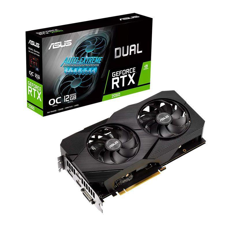 Placa de video asus geforce rtx 2060 12gb gddr6 128 bits - dual-rtx2060 ...