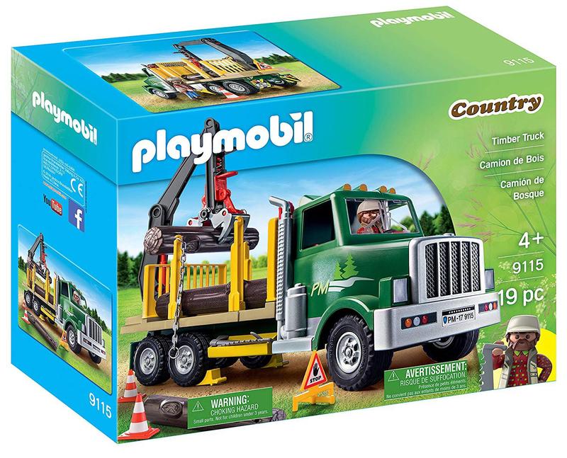 Playmobil - Caminhão Porta Madeira - 19 Peças - Original - Brinquedos ...