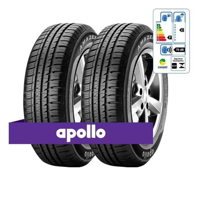 Pneu Apollo Aro 13 165/70R13 Amazer 3G Maxx 83T- Jogo com 2 Pneus ...