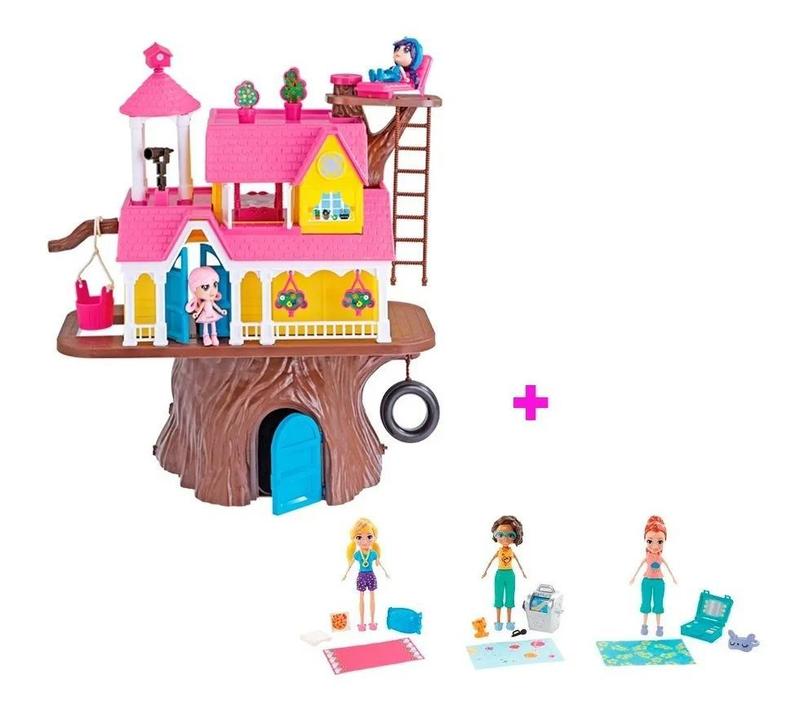 Polly Pocket Original Festa do Pijama + Casa na Arvore Xplast - MATTEL ...