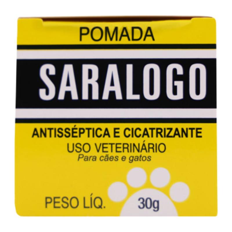 Pomada Saralogo Cicatrizante Cães e Gatos 30gr Matacura - Cicatrizante ...