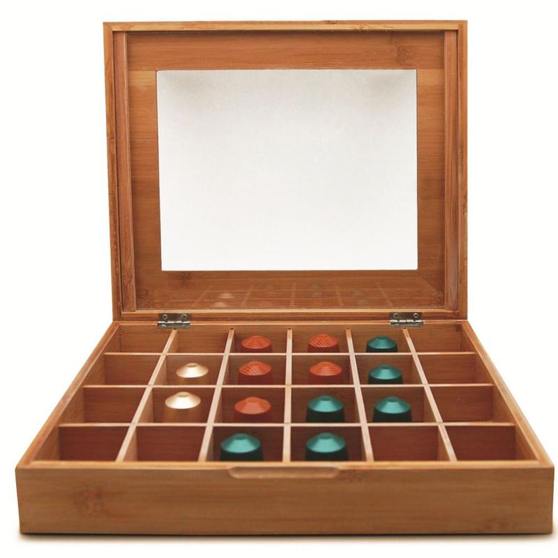 Porta Cápsulas de Bambu Tyft 24 Cápsulas 35X20CM - Porta Cápsula ...