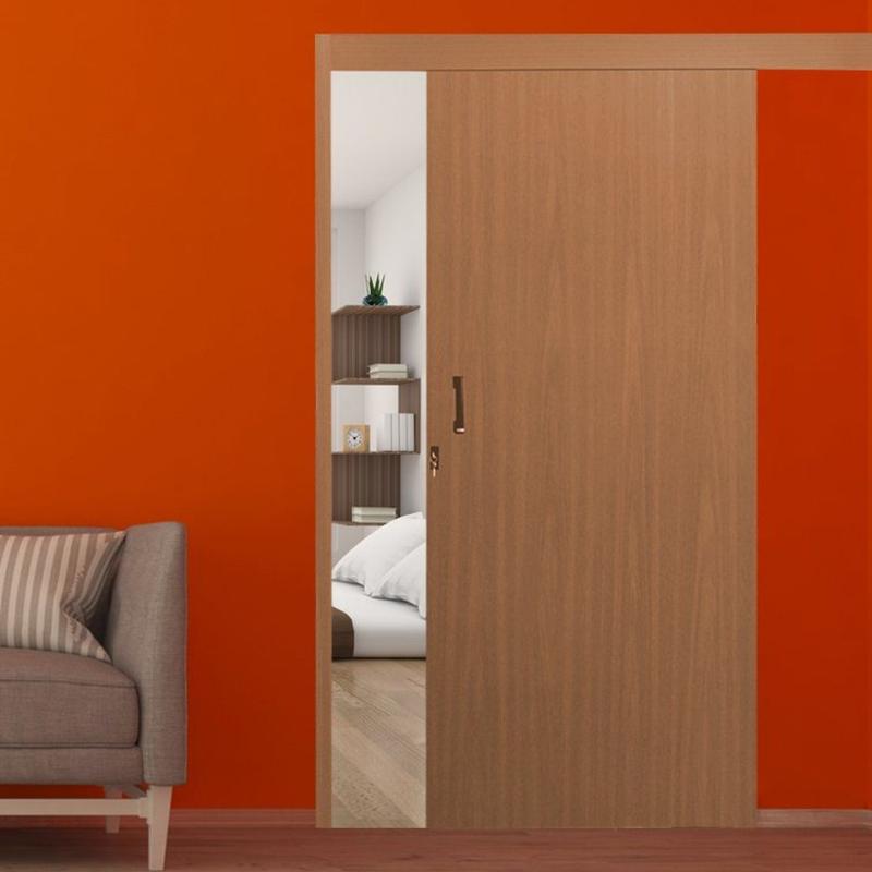 Porta de Correr Sobrepor - Reversivel 215x70cm sem Batente Melamínico ...
