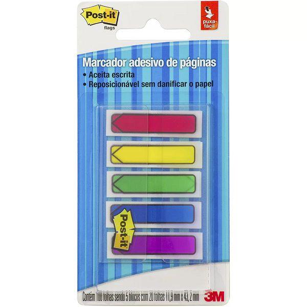 POST-IT FLAGS Marcador de Pagina 5 Cores 11,9MM X 43,2MM 100 Folhas 3M ...