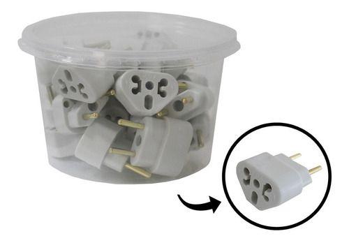 Pote Adaptador Tomada Triangular Com 20 Peças - Benter - Pote ...