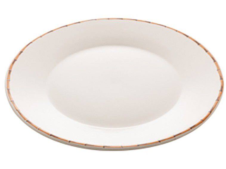 Prato de Porcelana Redondo 27,5cm Branco Raso - Bambu - Prato Raso ...