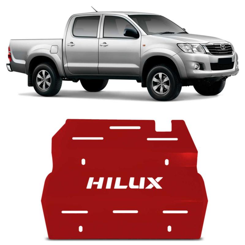 Protetor de Carter Peito de Aço Hilux Cabine Dupla 2005 a 2015 Chapa de ...