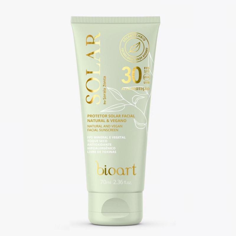Protetor solar facial natural e vegano fps 30 - Bioart - Protetor Solar ...