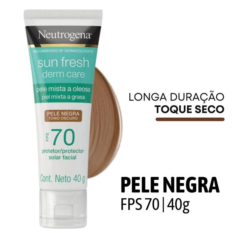 Protetor Solar Oil Free Com Cor Pele Morena Mais Negra Sunfresh FPS 70 ...